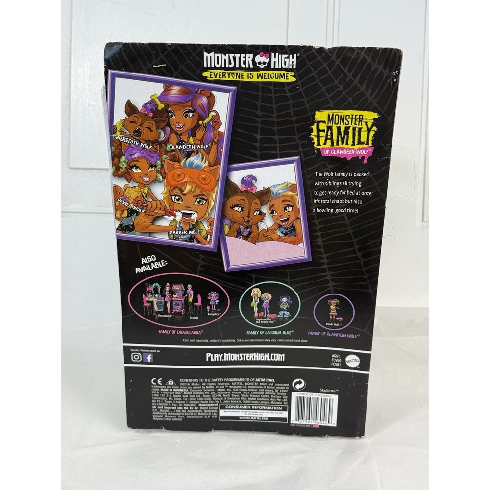2016 Monster High Monster Family Clawdeen Wolf Clawdeen‎ & Box Only No Family - Picture 6 of 10